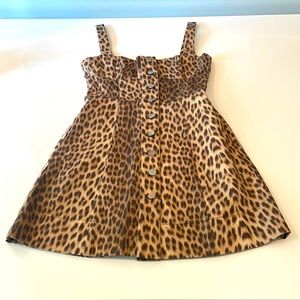 Leopard Capulet Cocktail Dress Size 2